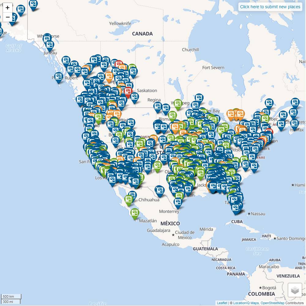 RV Dump Stations Map